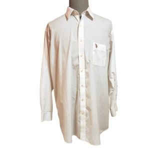 US Polo Assn Slim Fit White Button Front Shirt 2XL Tall